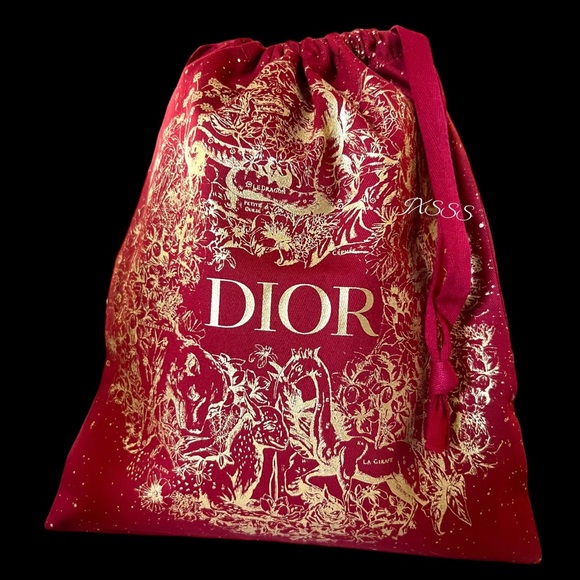 Red-Gold *Limited Edition* Dior Beauty (Lunar New Year) Drawstring Bag/Pouch - Picture 1 of 11